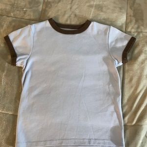 Brandy Melville one size light blue w brown tee